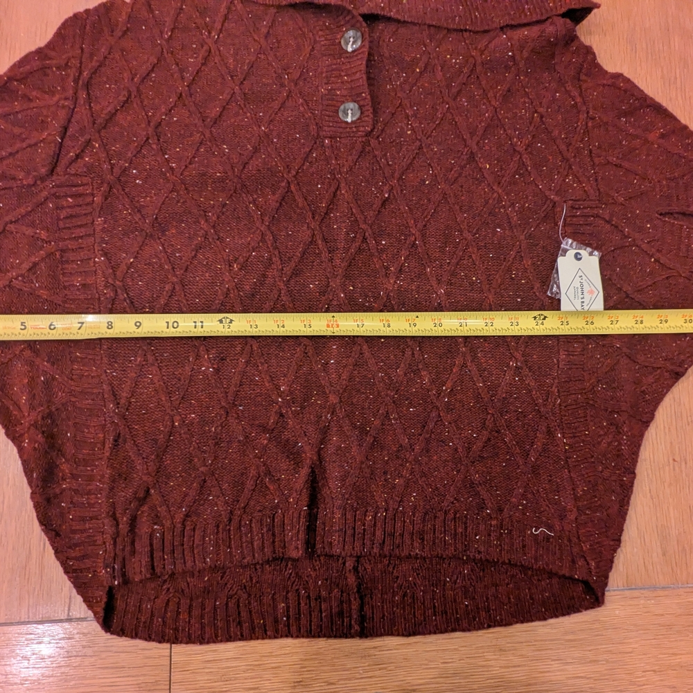 St John's Bay L Women's Burgundy Sweater - Picture 10 of 13